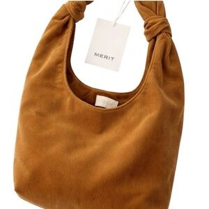 Merit Hobo Corduroy Signature Beauty Bag NWT